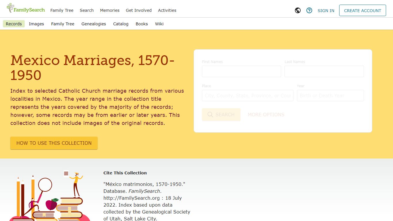 Mexico Marriages, 1570-1950 - FamilySearch